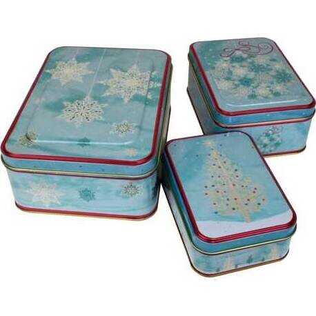 Cake Tins Foil Christmas S/3