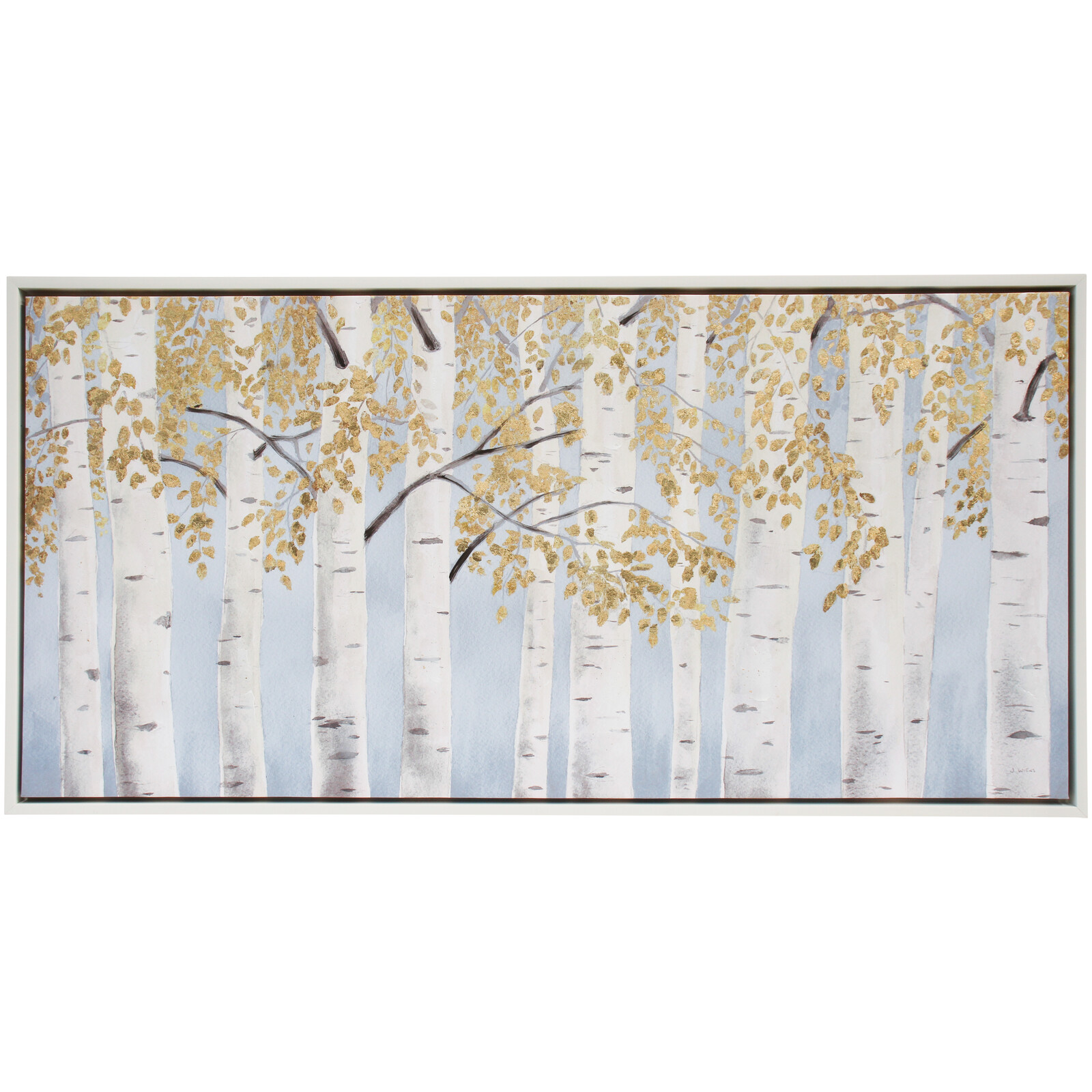 Framed Canvas Silver Forest
