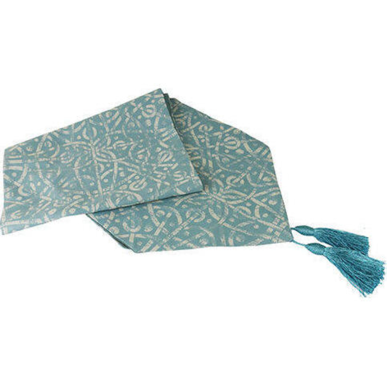 Table Runner Rubbed Pattern Blue