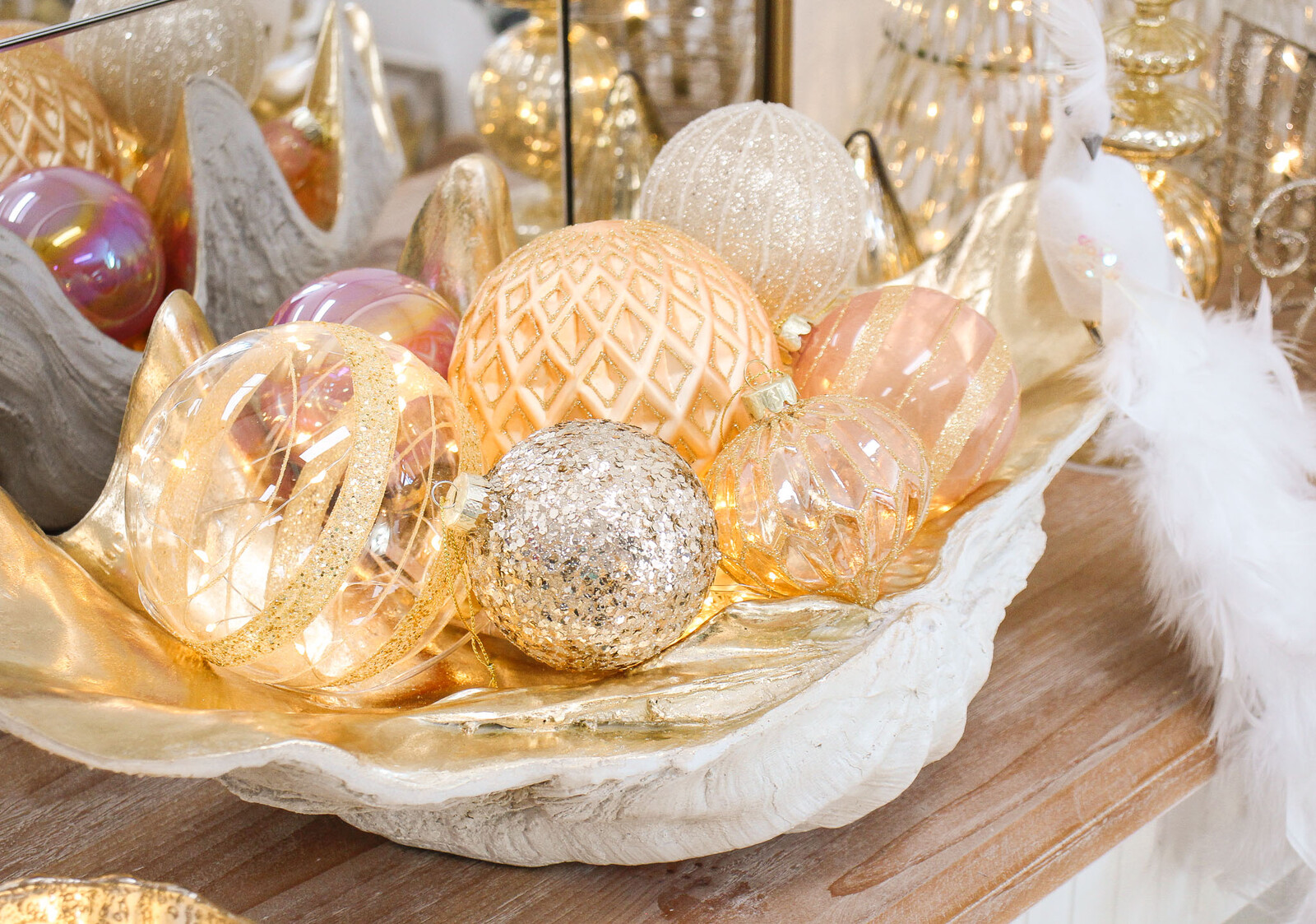 Glass Bauble Tuscan/Gold