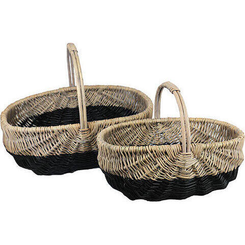 Carry Basket Black Dip S/2