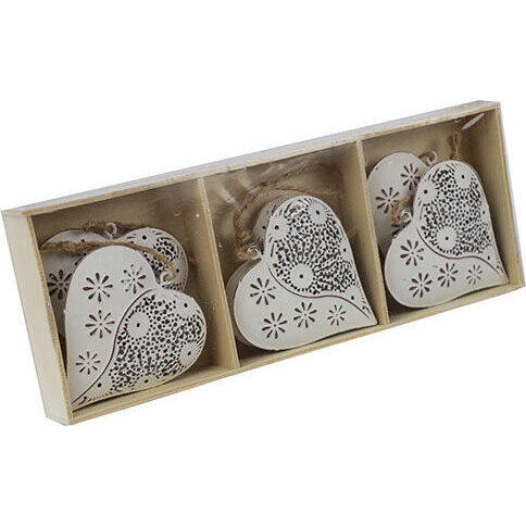 Box Hearts Half Cut Set/6