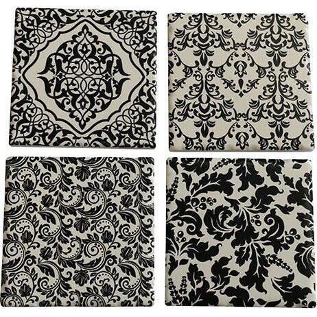 Coasters BW Pattern S/4