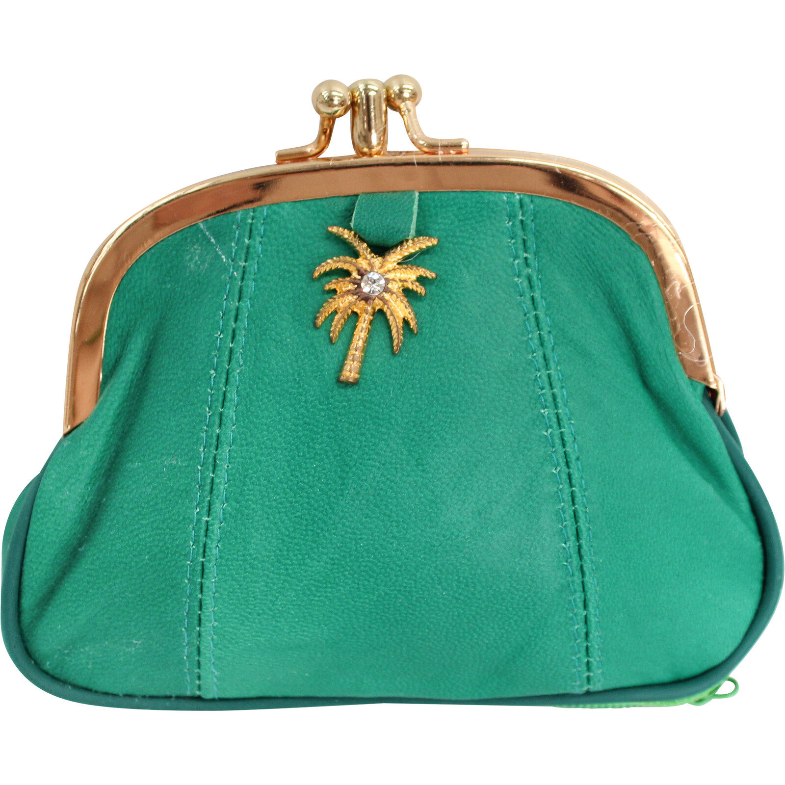 Leather Purse Palm Forest