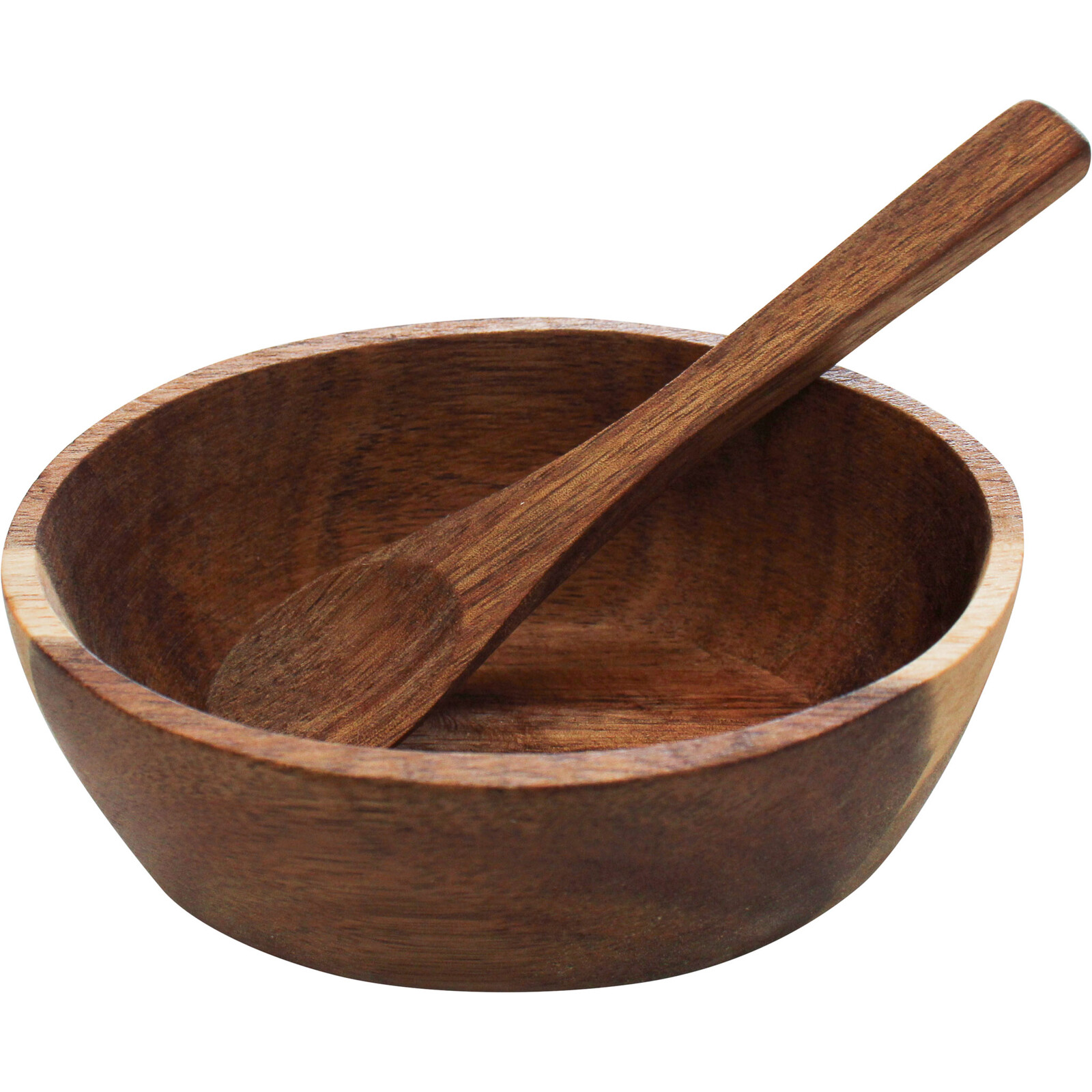 Acacia Oval Bowl with Spoon