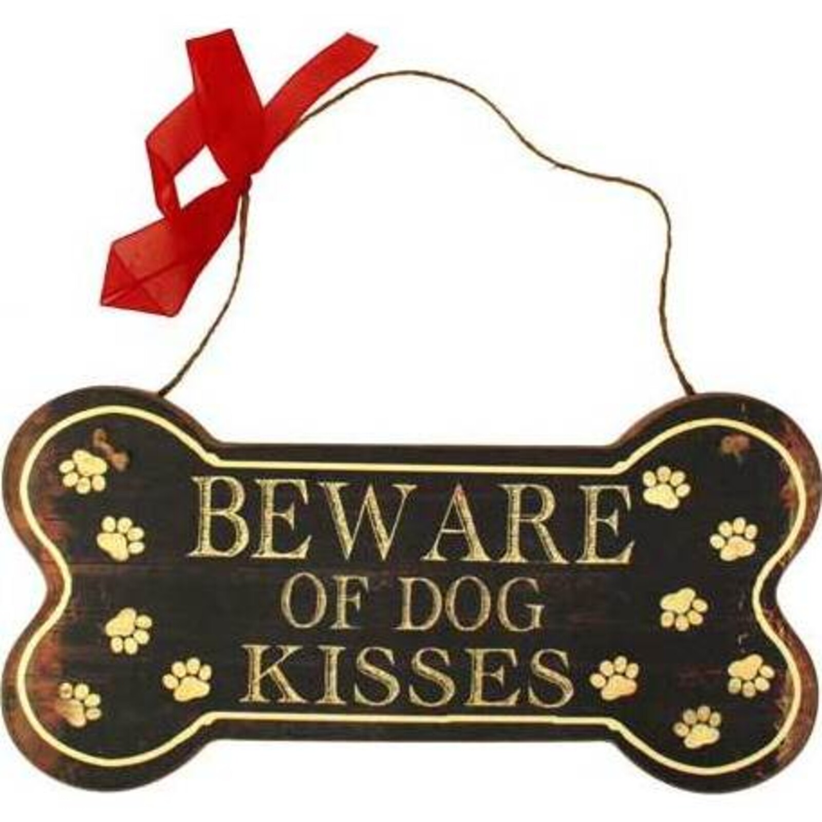 Sign Beware Dog Kisses