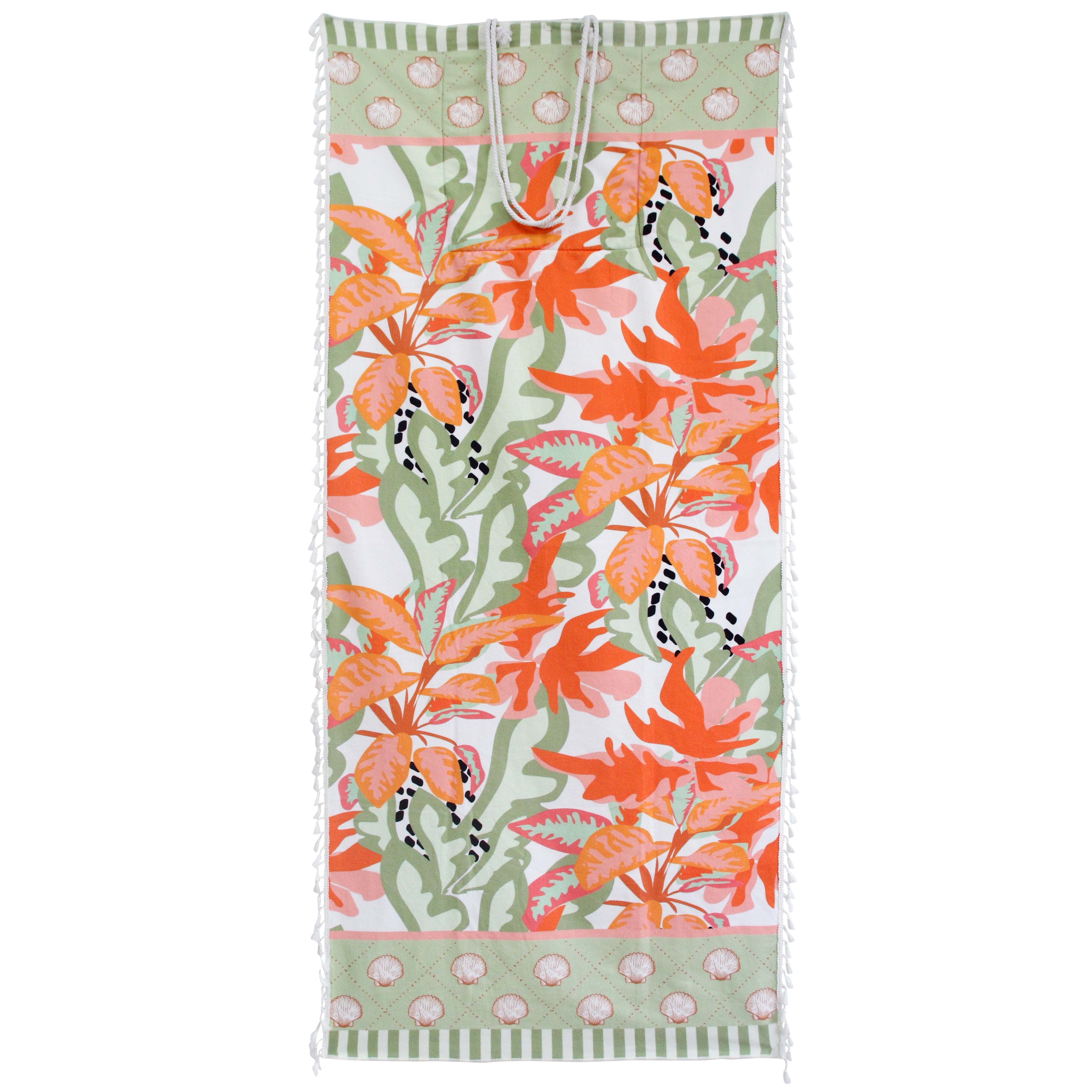 Beach Towel in Bag Tropics