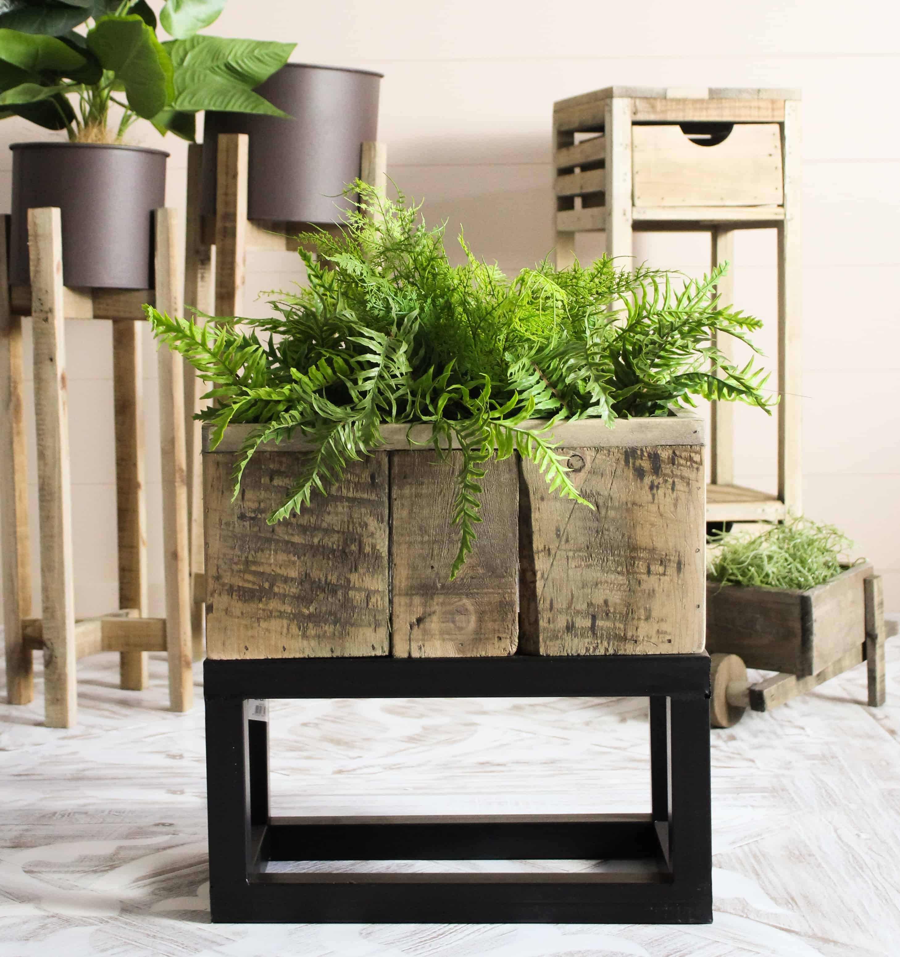 Planter on Stand Rustic