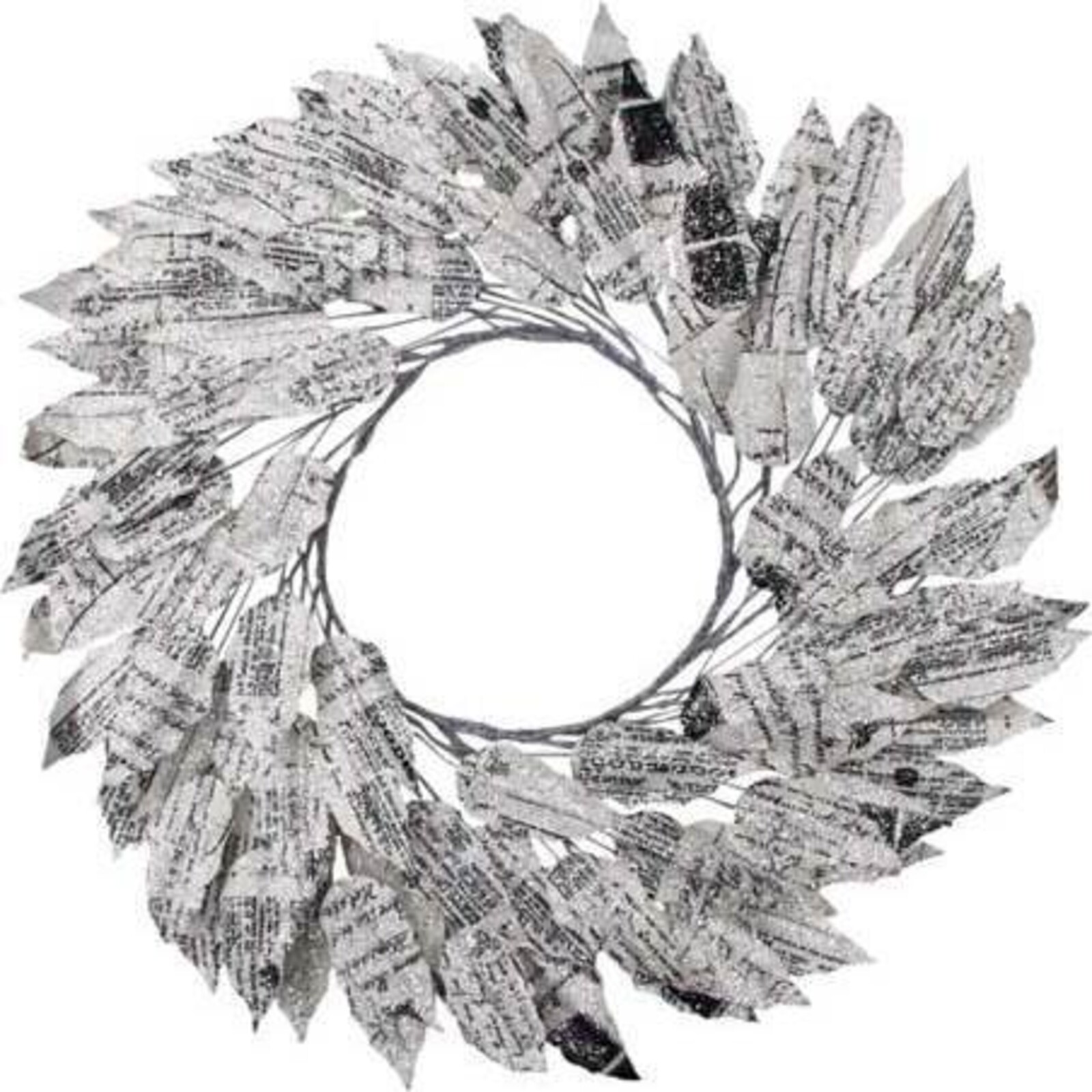 Glitter Wreath- Script White 
