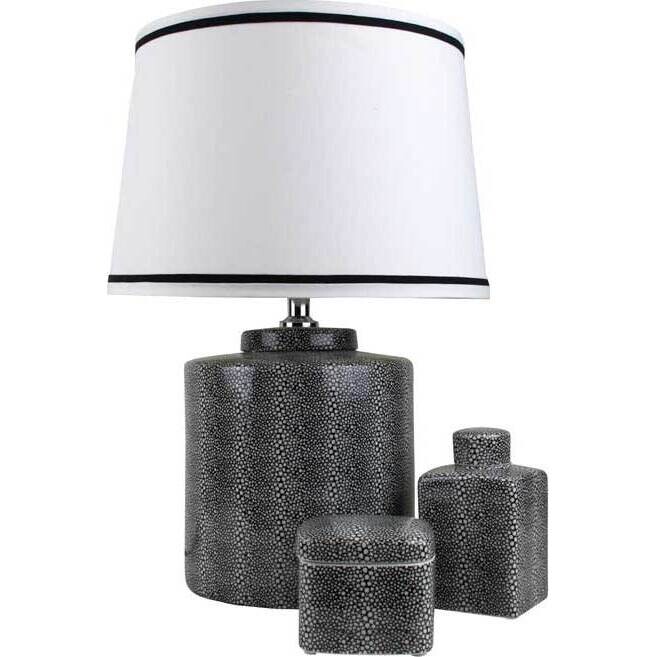 Lidded Box Black Bubble