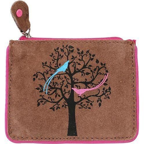 Suede Purse Pajaro Natural 