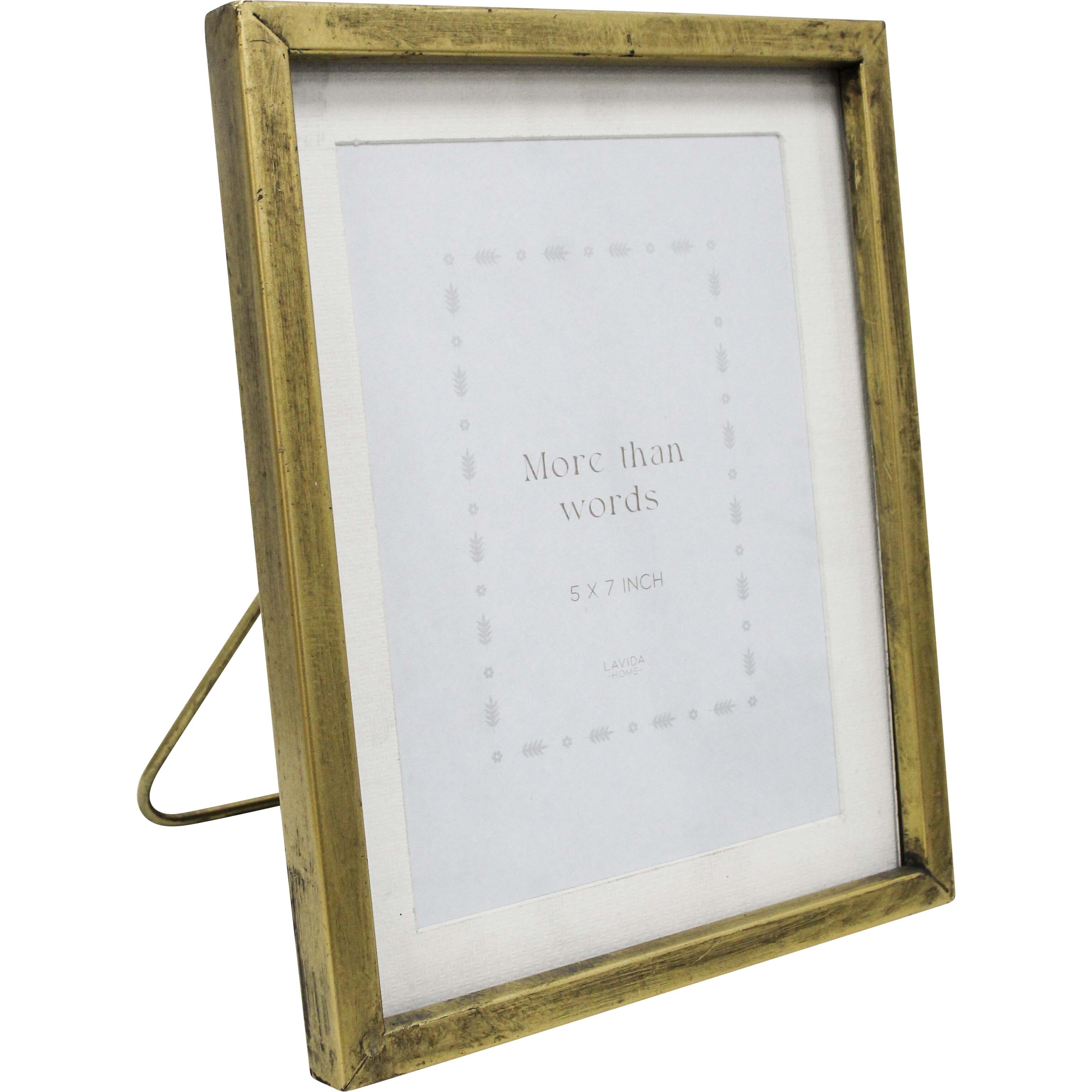 Frame Lucinda 5x7 Brass Col 