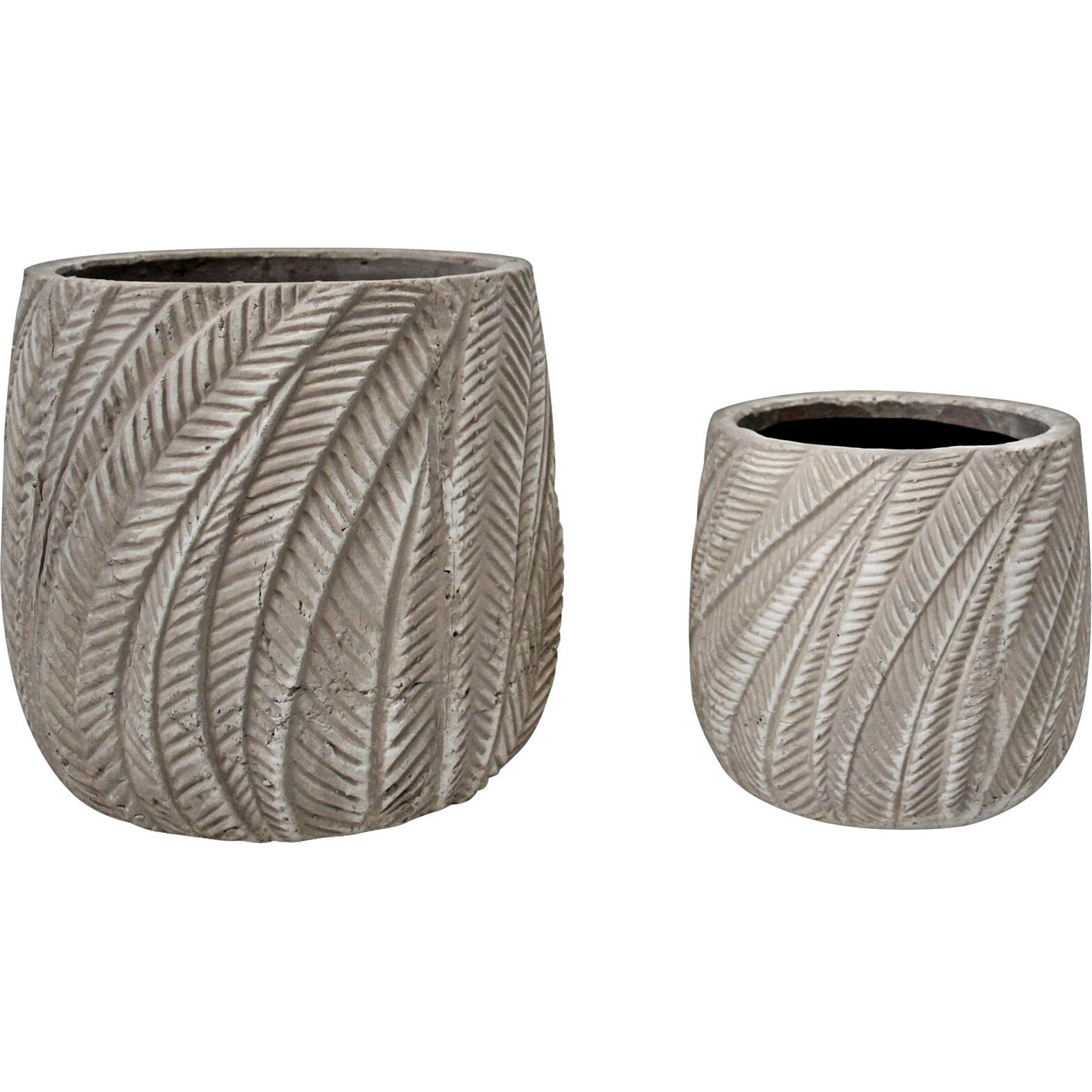 Pot S/2 Textured Fossil