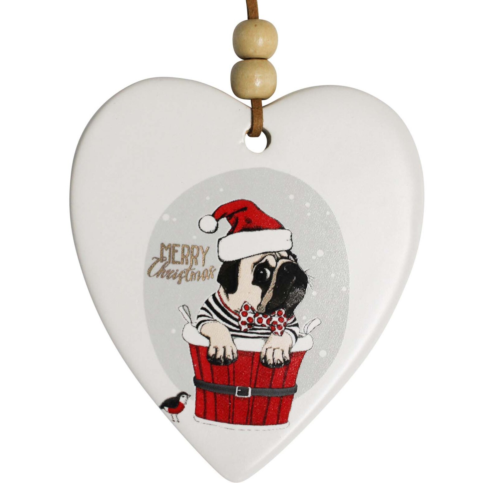 Hang Heart Christmas Dog