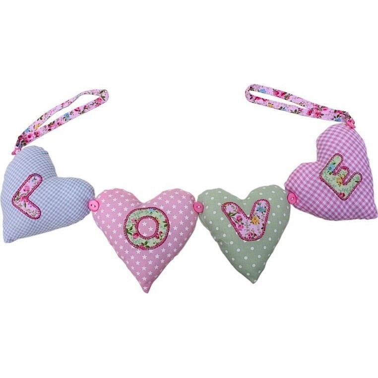 Hearts on Ribbon Pastel