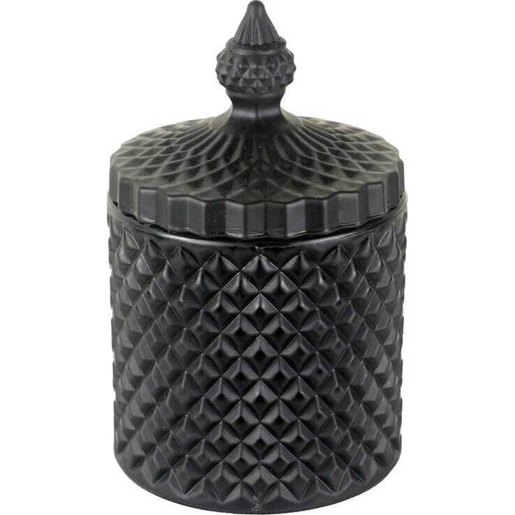 Glass Trinket Box Matte Black