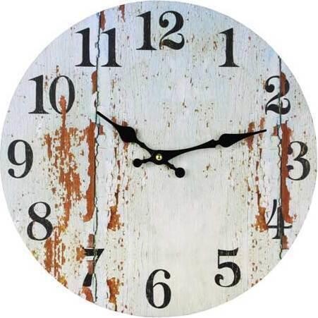 Clock Rustic White 