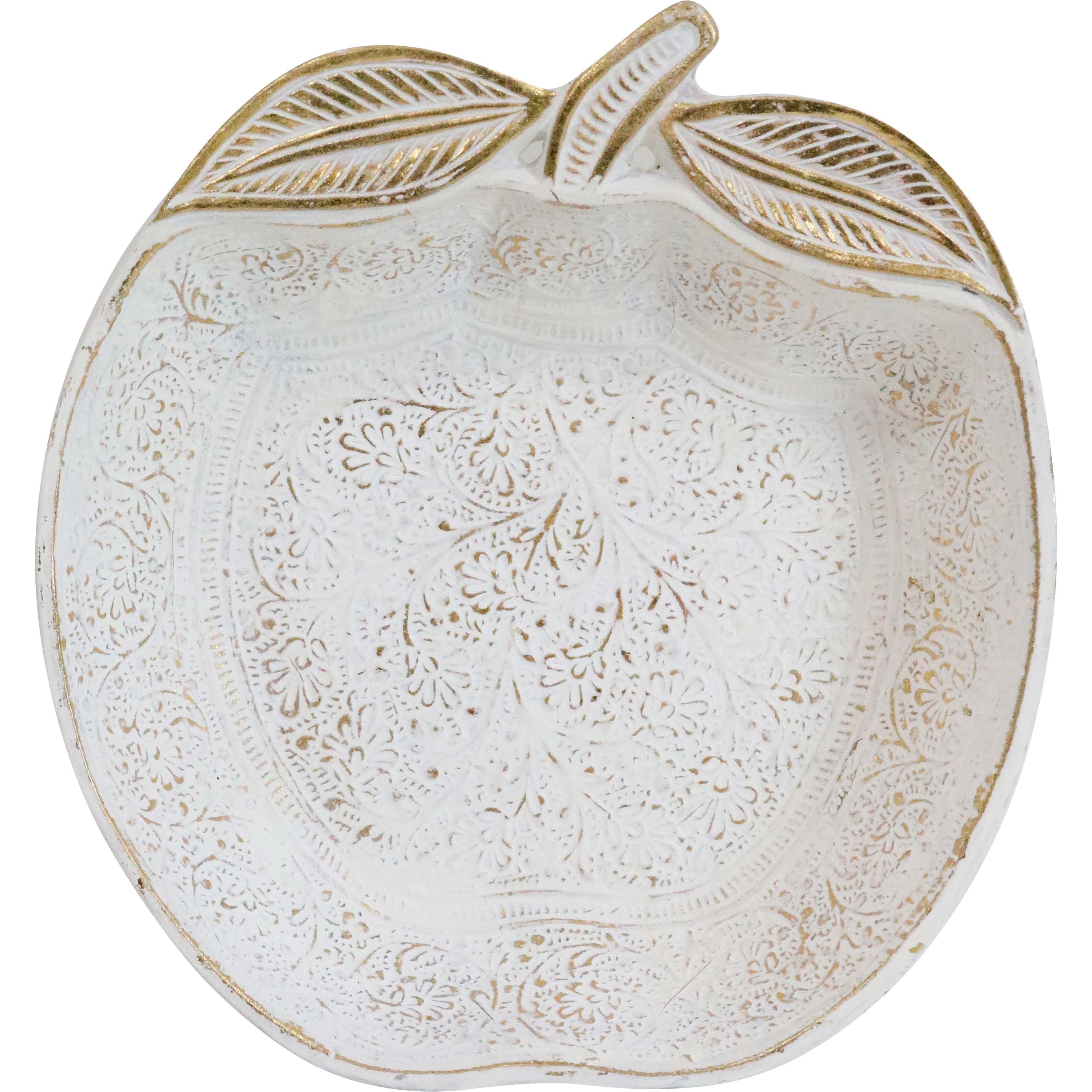 Apple Trinket Tray White