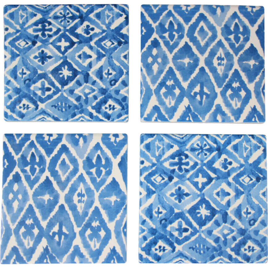 Coaster Painterly Blue S/4