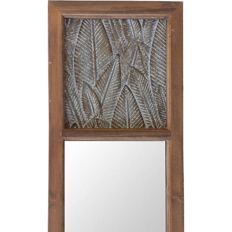 Mirror Leaves Whitewash Rectangle