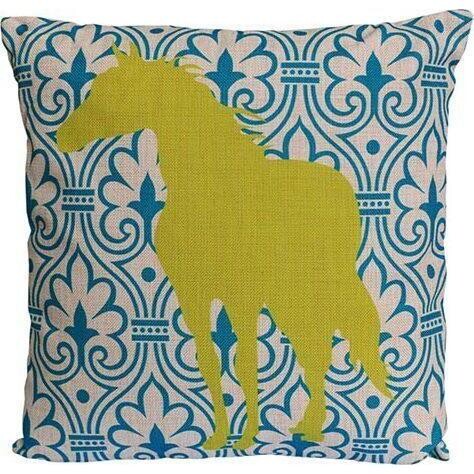 Cushion Horse in Green