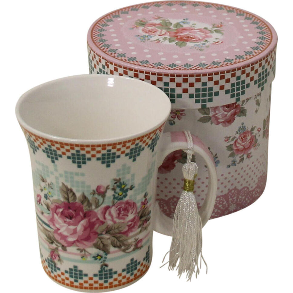 Mug Floral Stripe