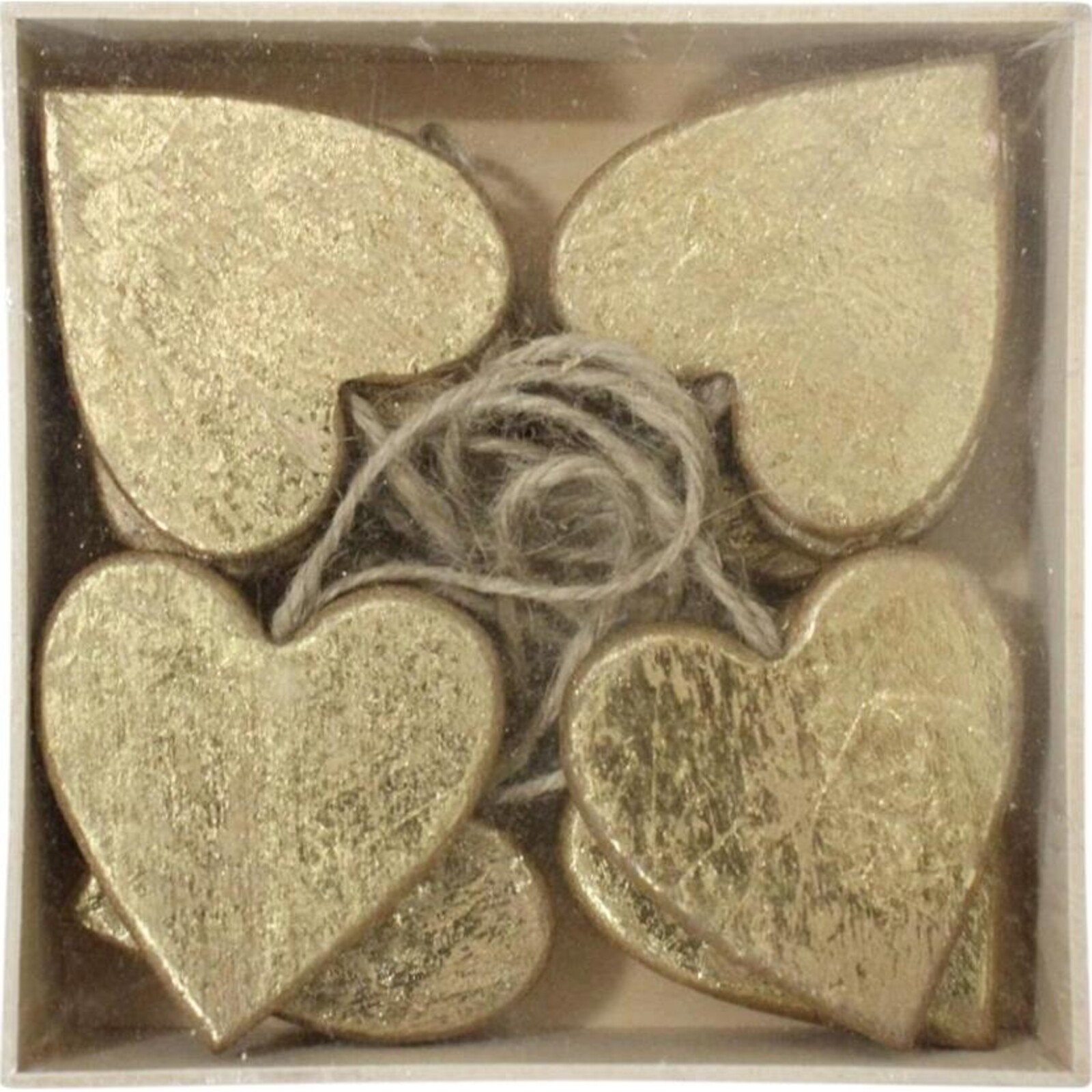 Box Hearts Gold s/12