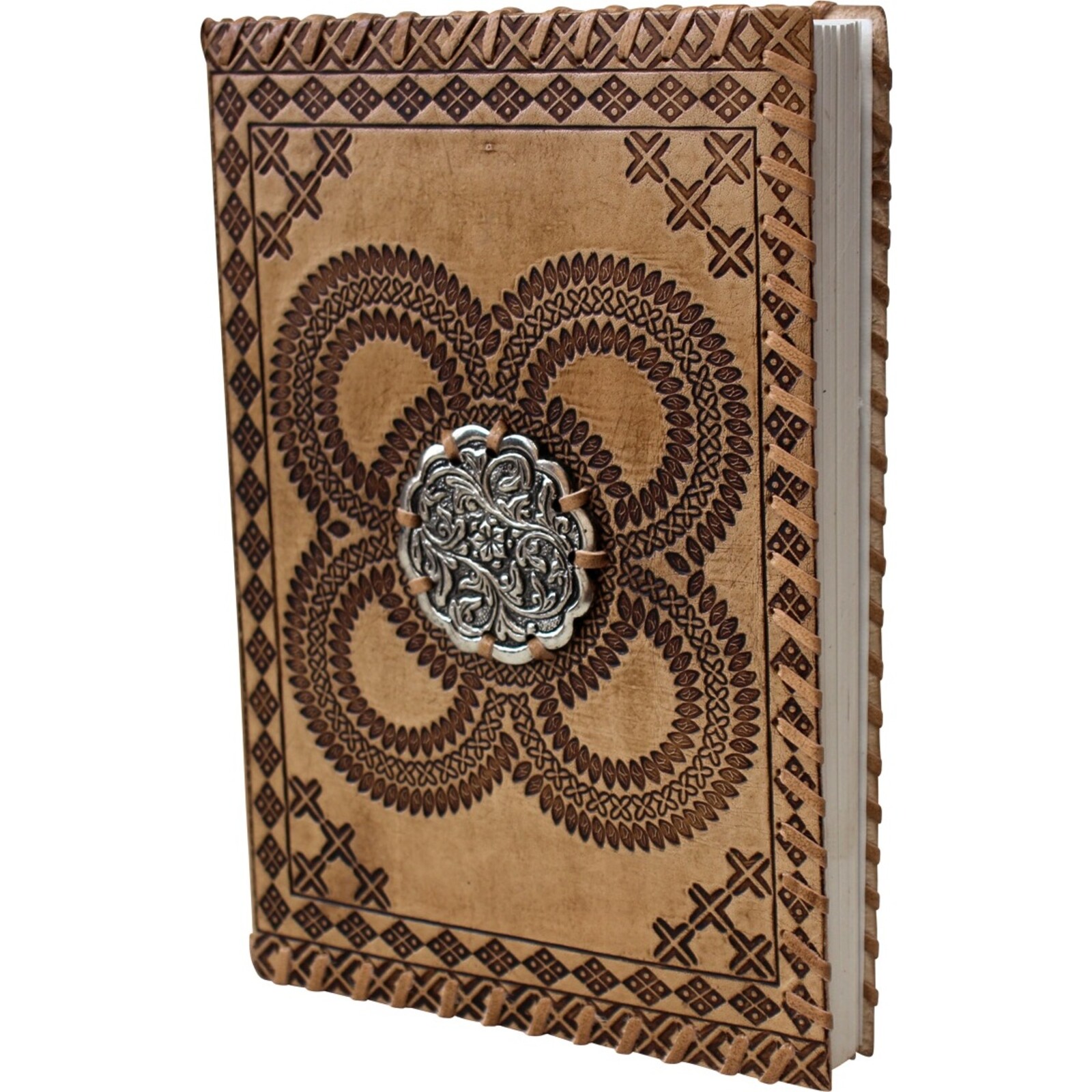 Leather Notebook Medal Natural