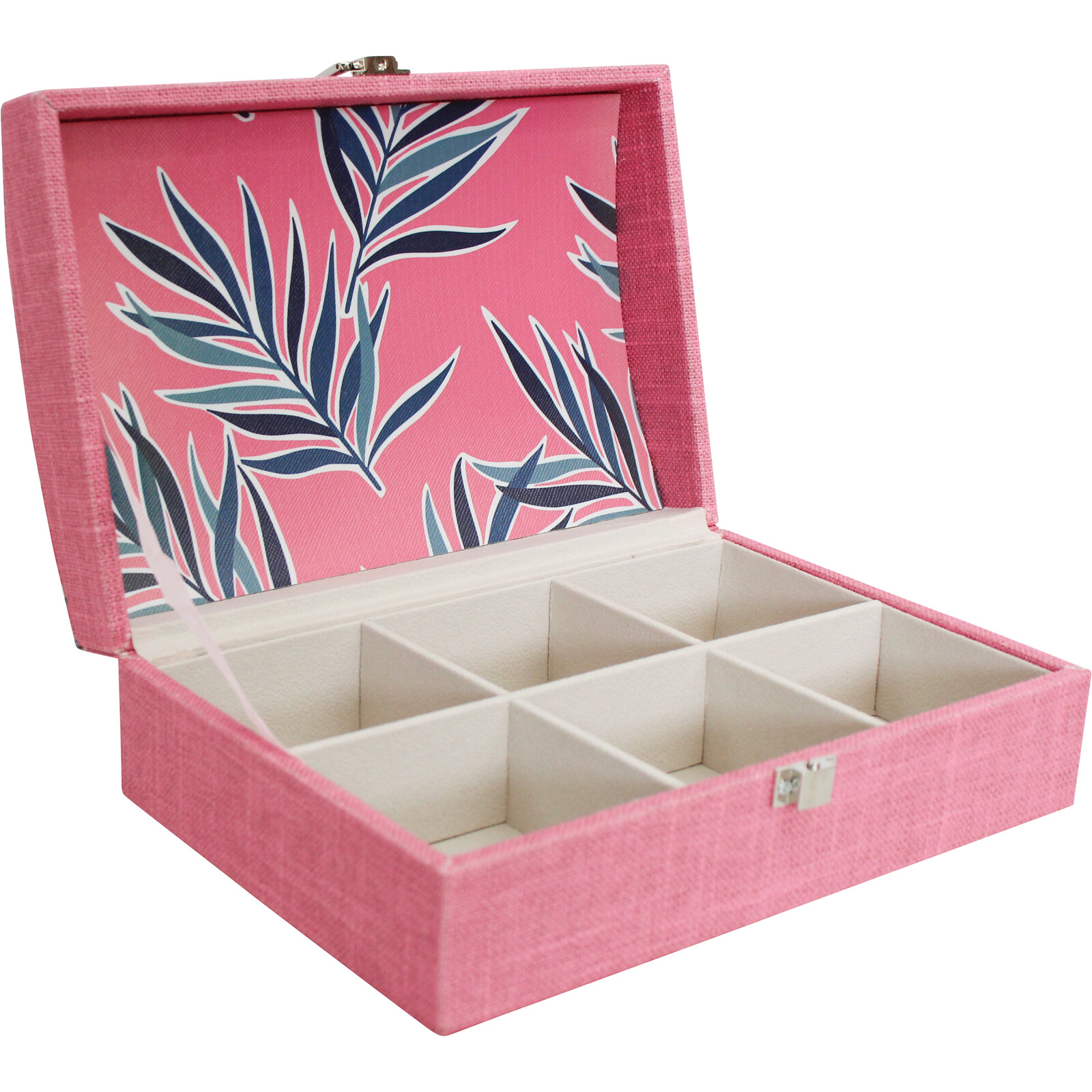 Jewellery Box Pink Ferns