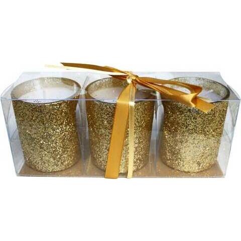 Votives Gold Sparkle Set/3