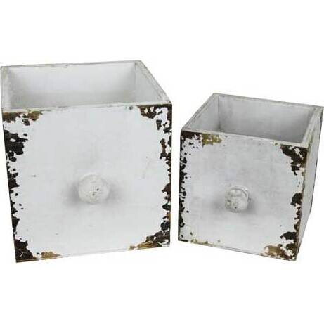 Wall Boxes Whitewash S/2