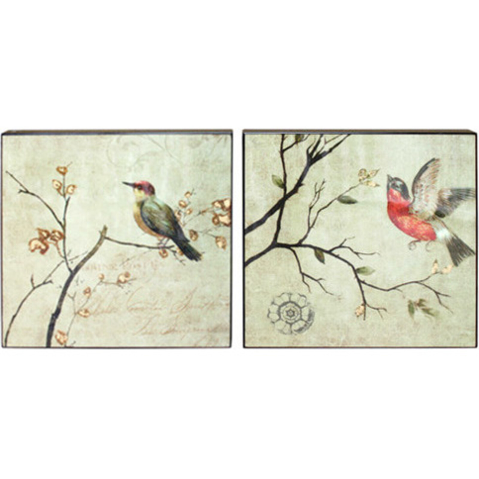 Lacquer Print - Branch Birds - set 2