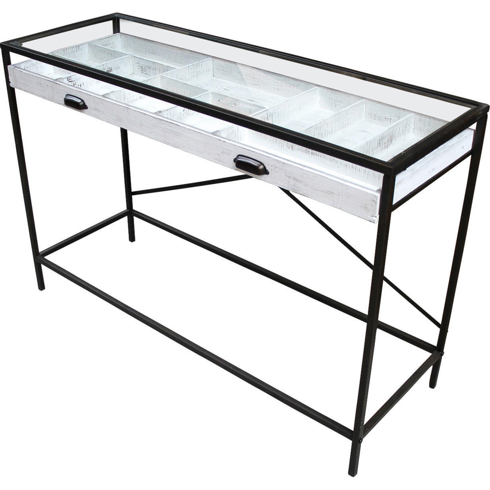Console Display Drawer White