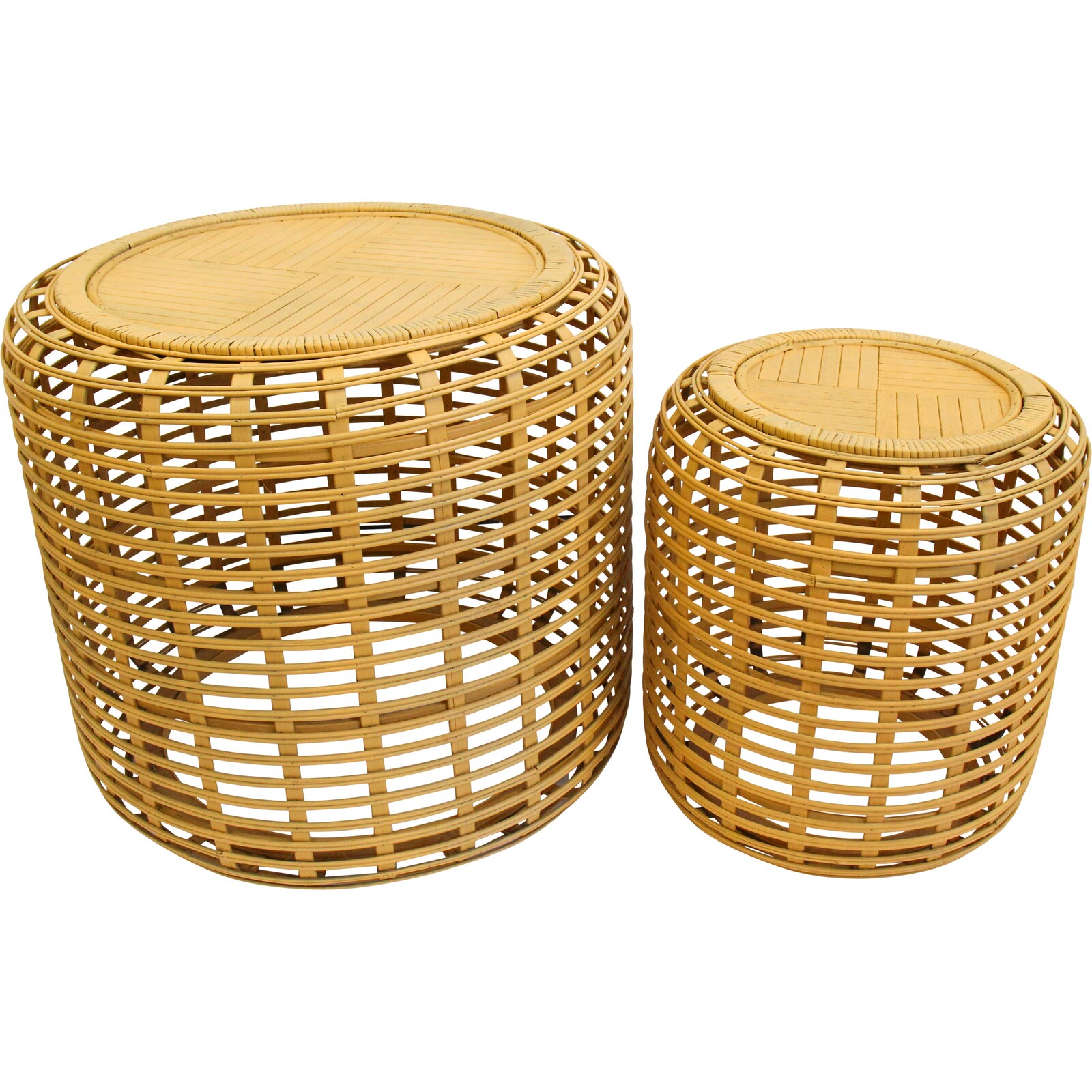 Drum Tables Bamboo S/2 Mango