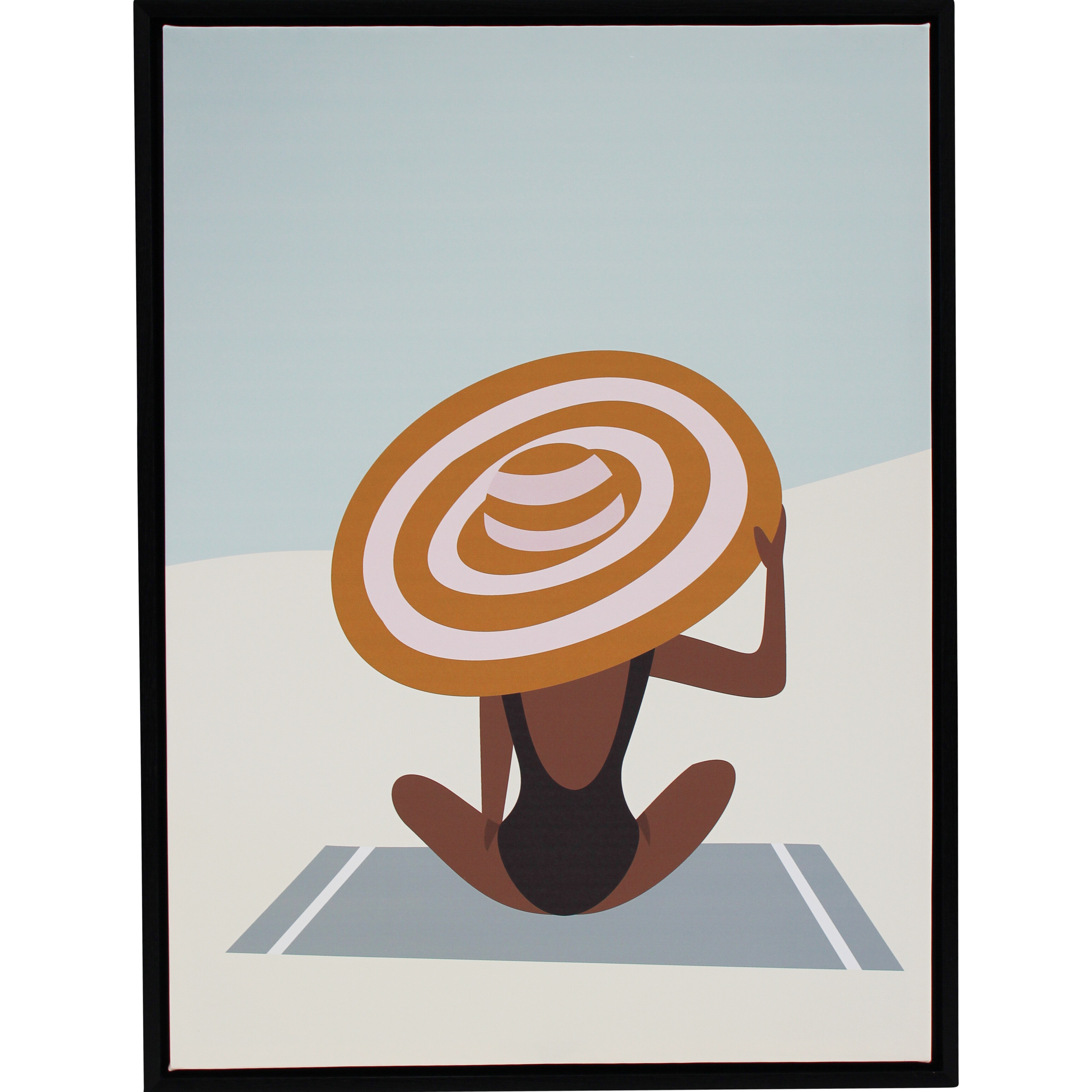 Framed Canvas Sunbather 3