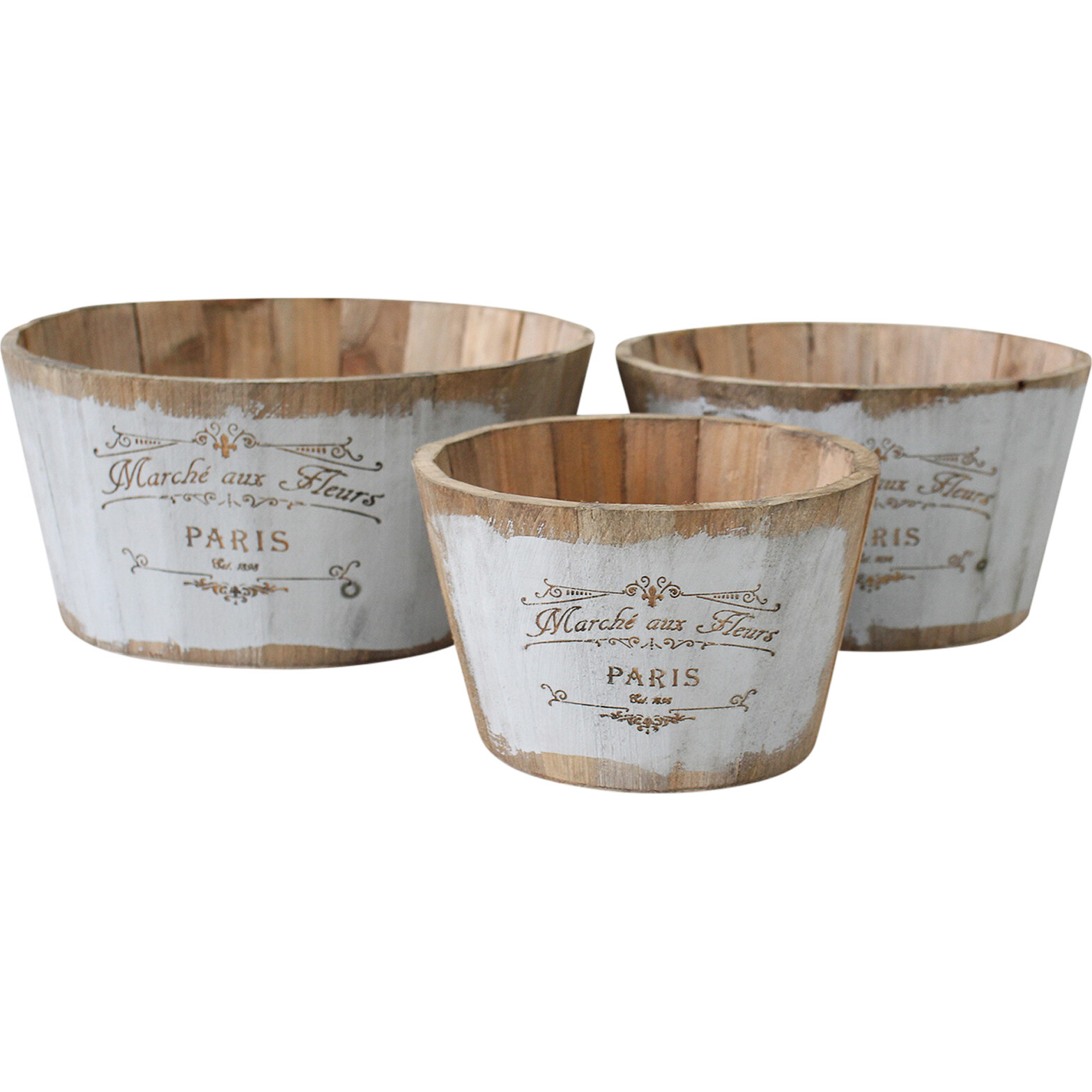 Barrel Planters S/3 Markets