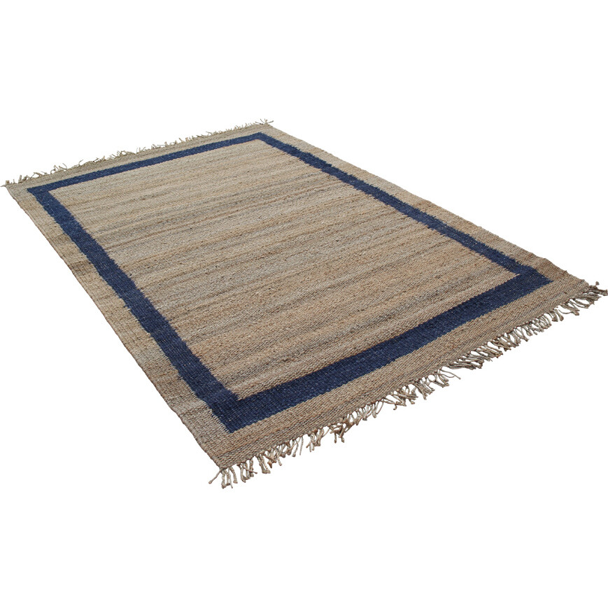 Rug Navy Border Large