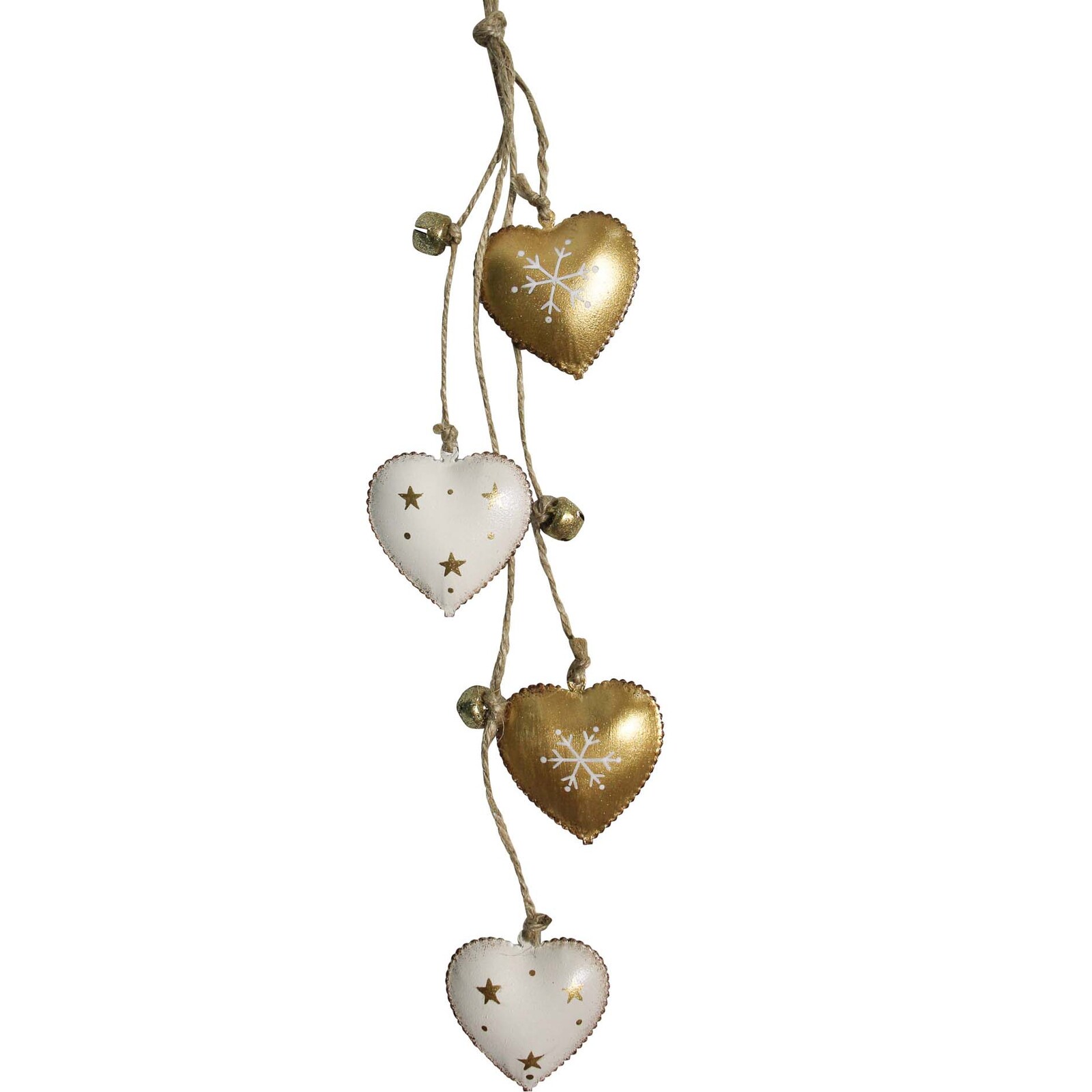 Hanging Heart Gold Cluster