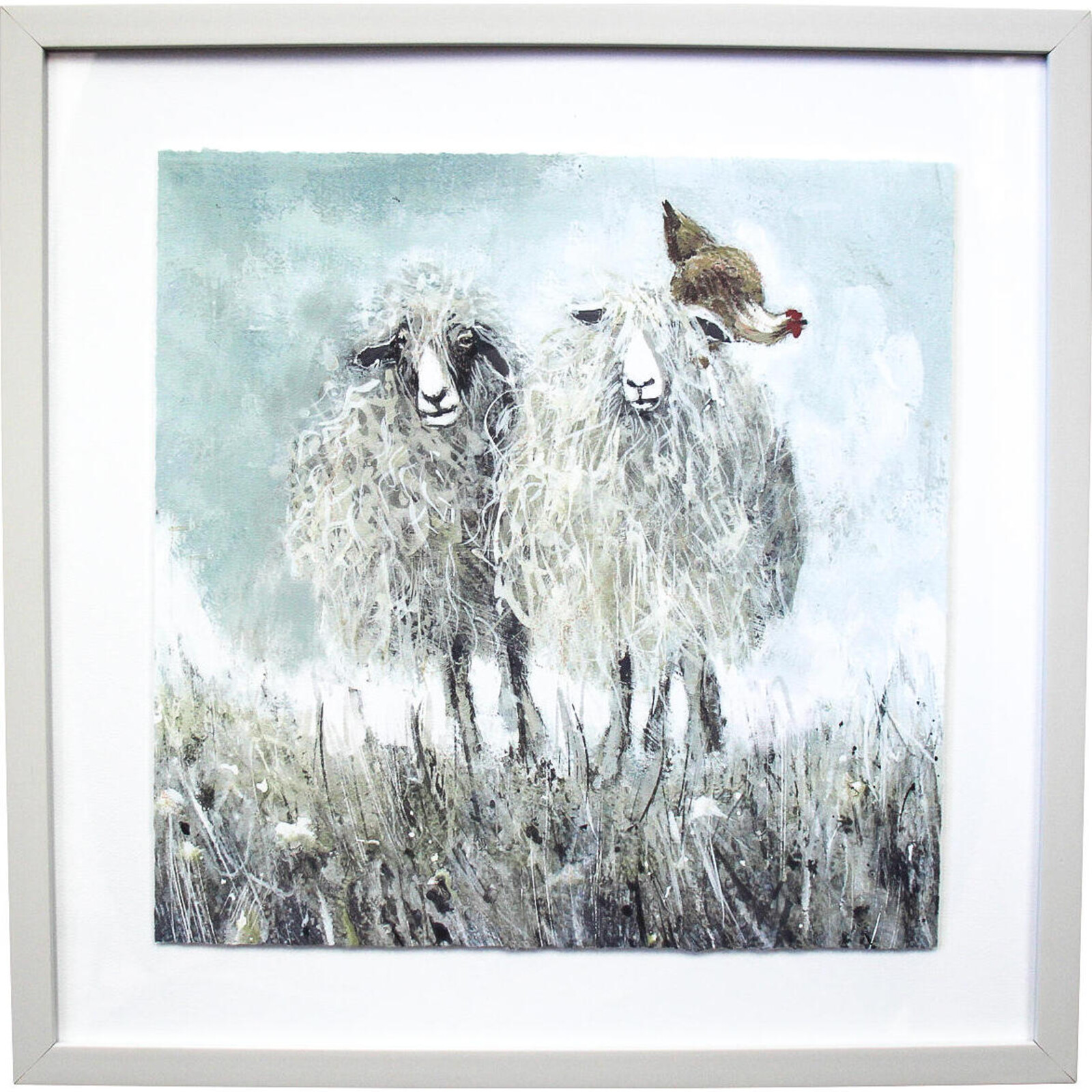 Framed Print Sheep Friends 2