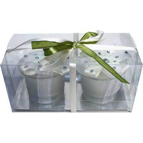 Votives Diamonte Ribbon Set/2