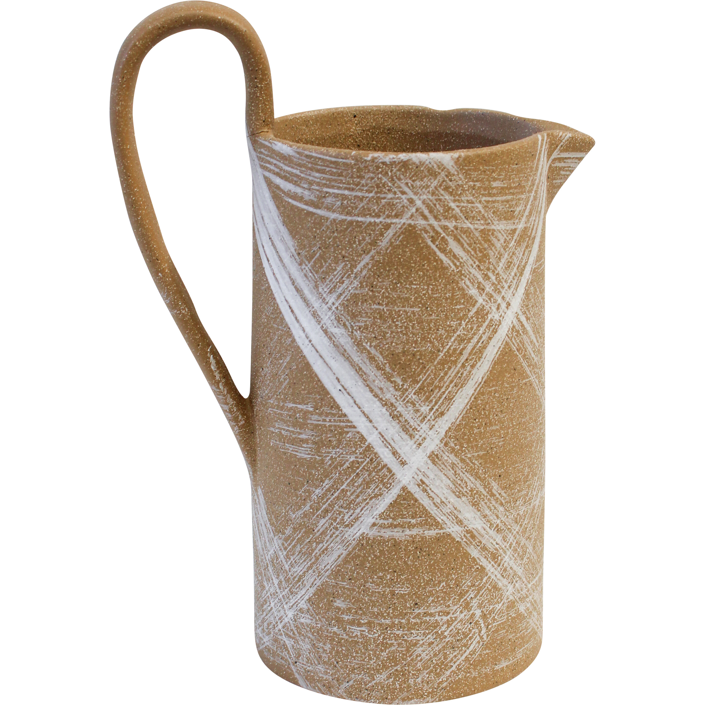 Jug Terracotta Strokes