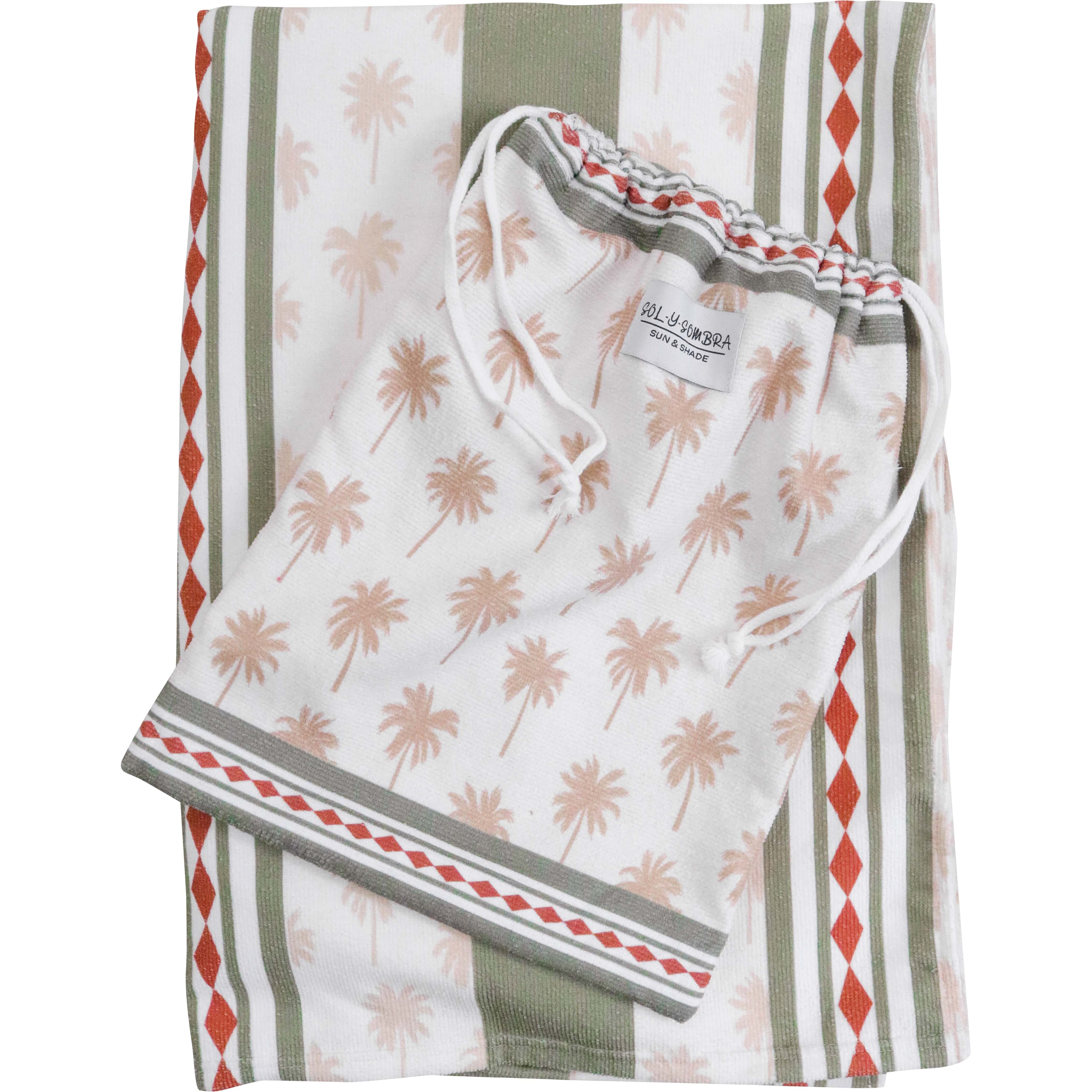 Adult Towel Poncho w/ Bag Safari