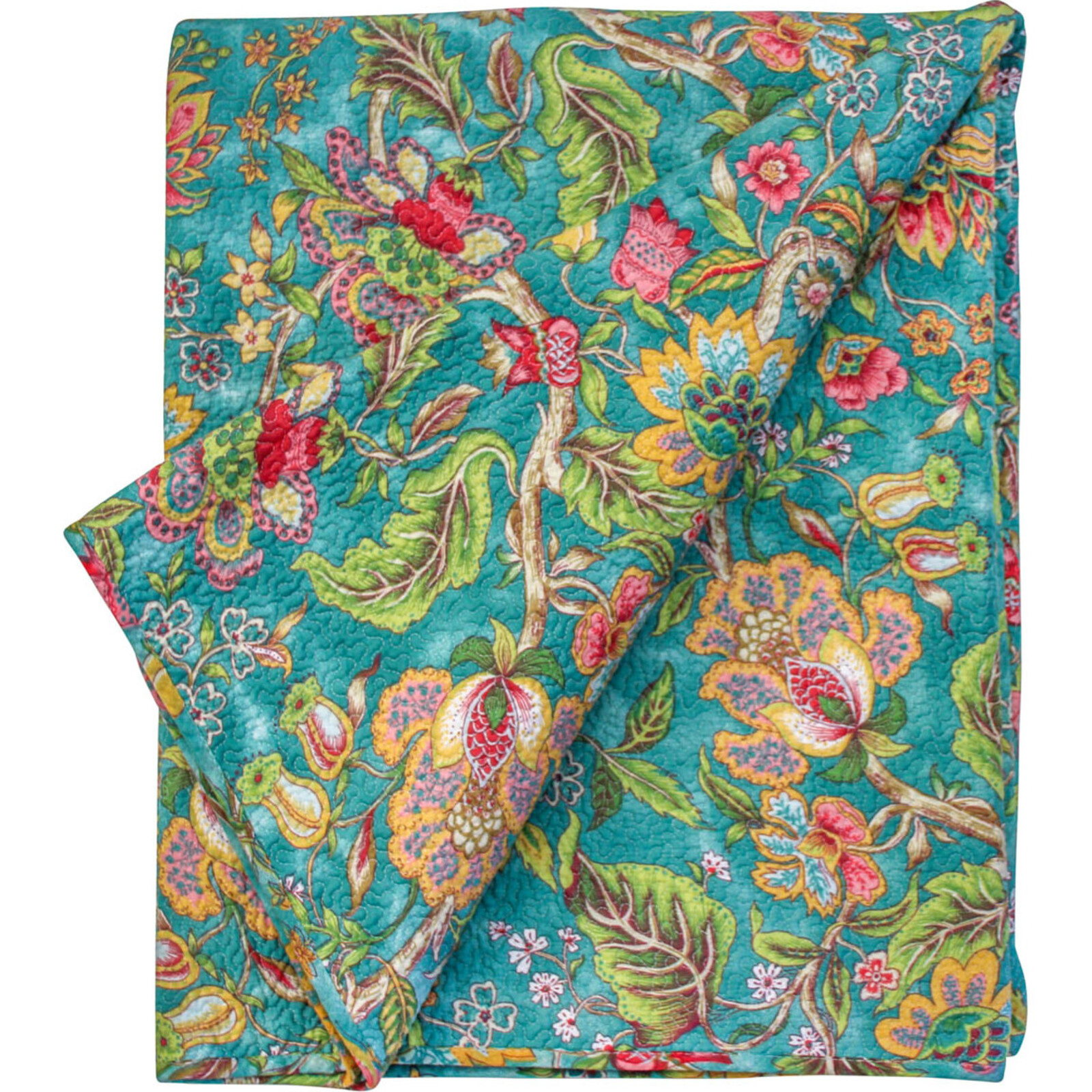 Quilted Throw/ Bedspread Spring Fling