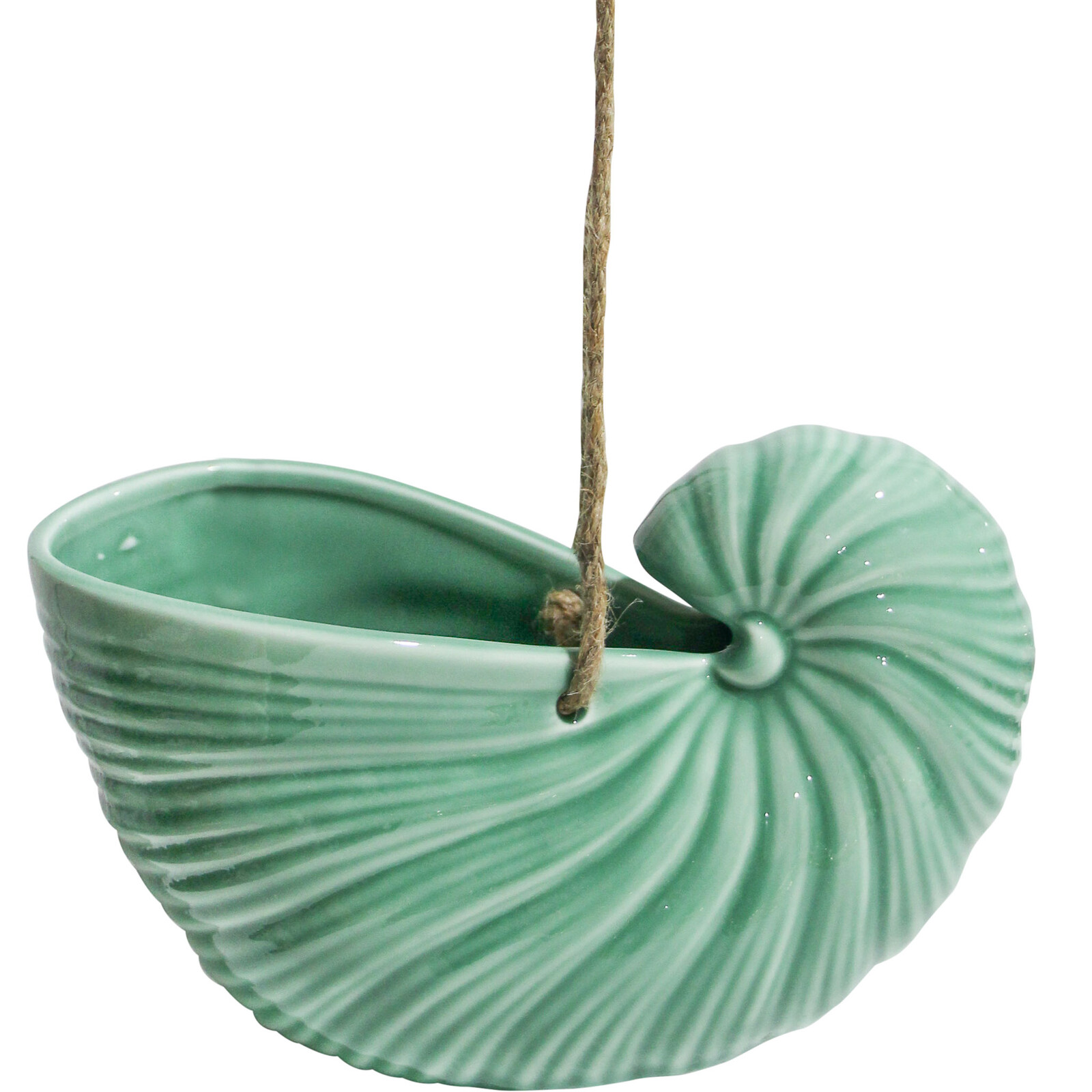 Hanging Planter Shell Lrg Forest