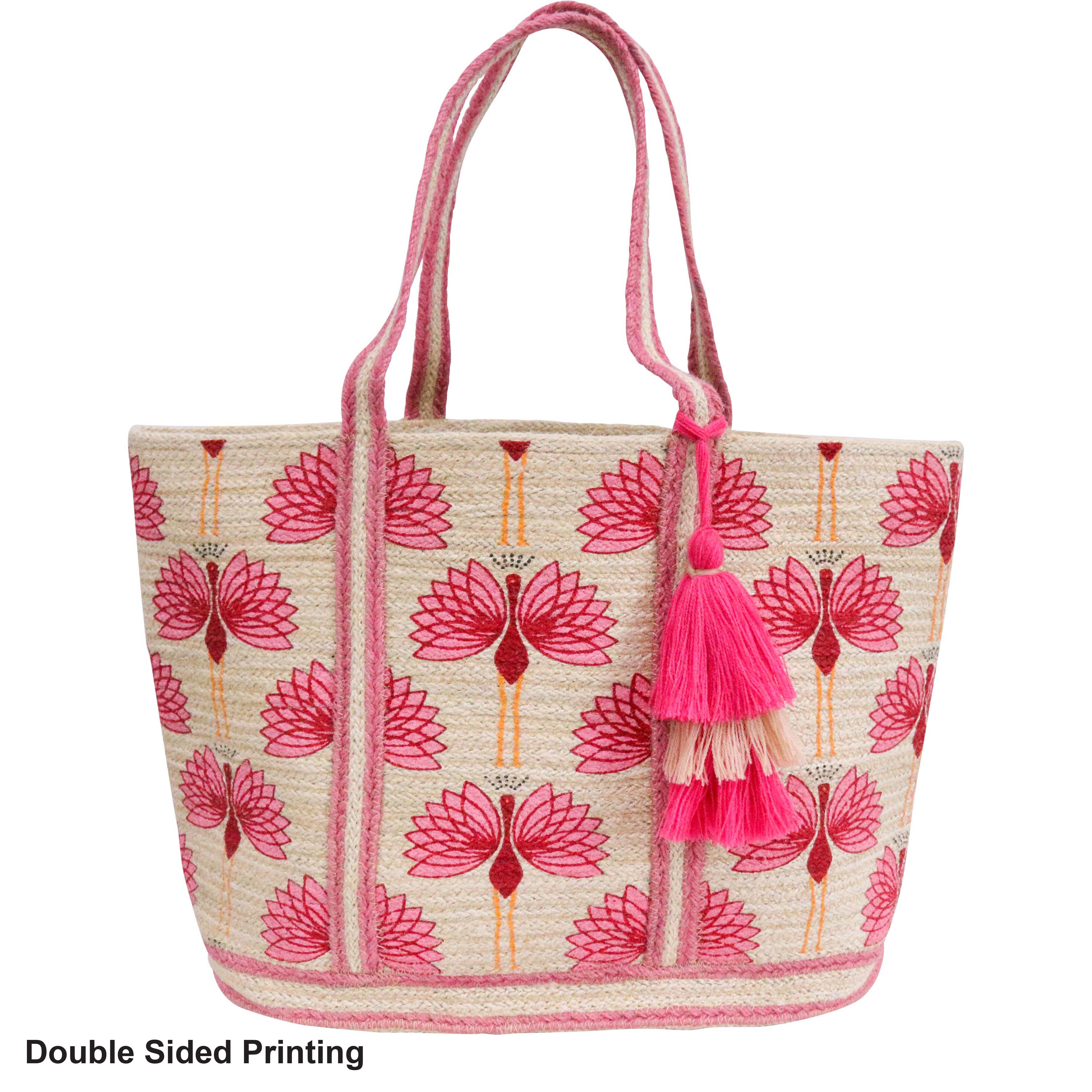 Jute Bag Flamingo