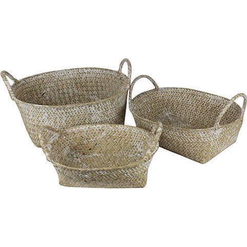 Woven Ovale Basket N/Wash S/3