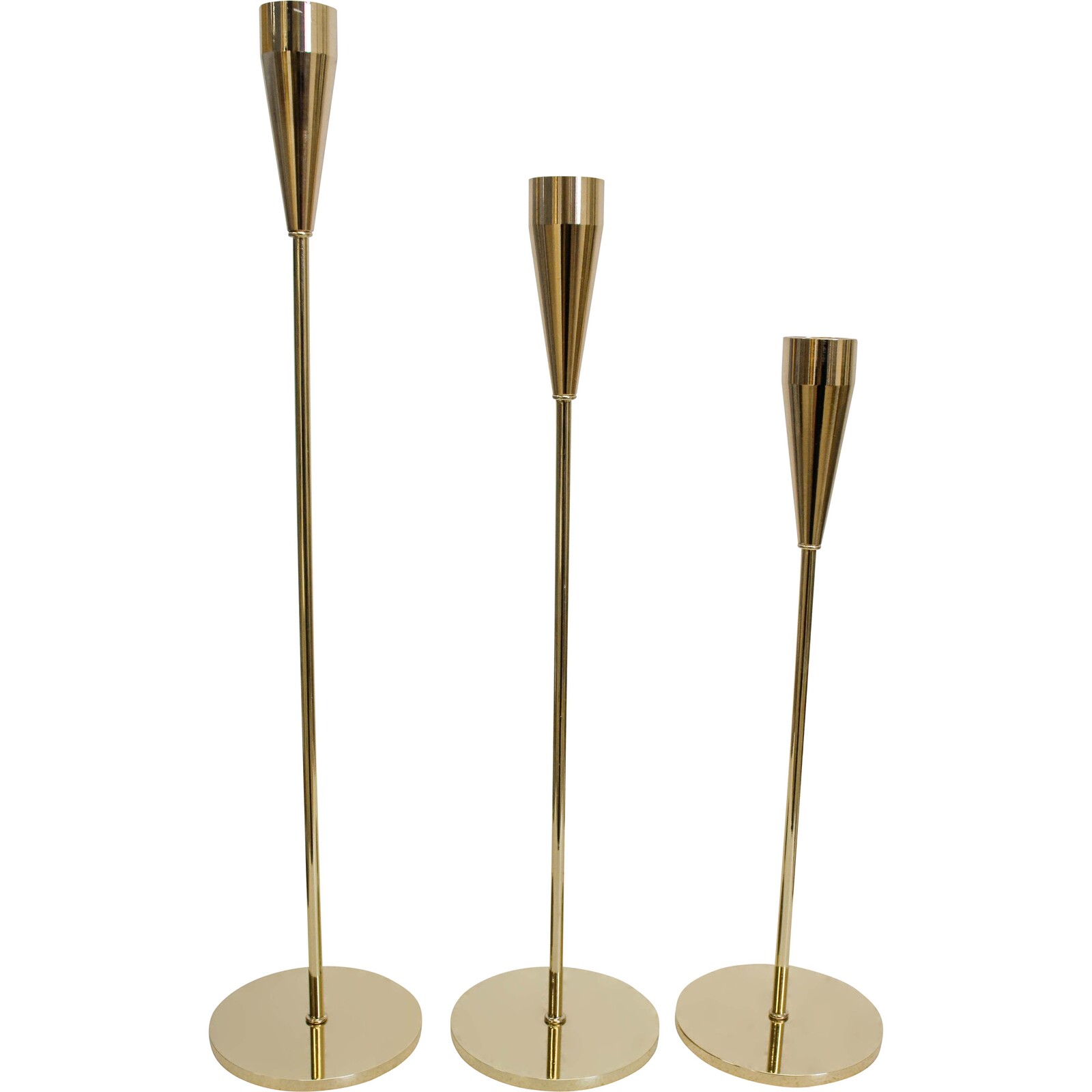 Candleholders S/3 Gold