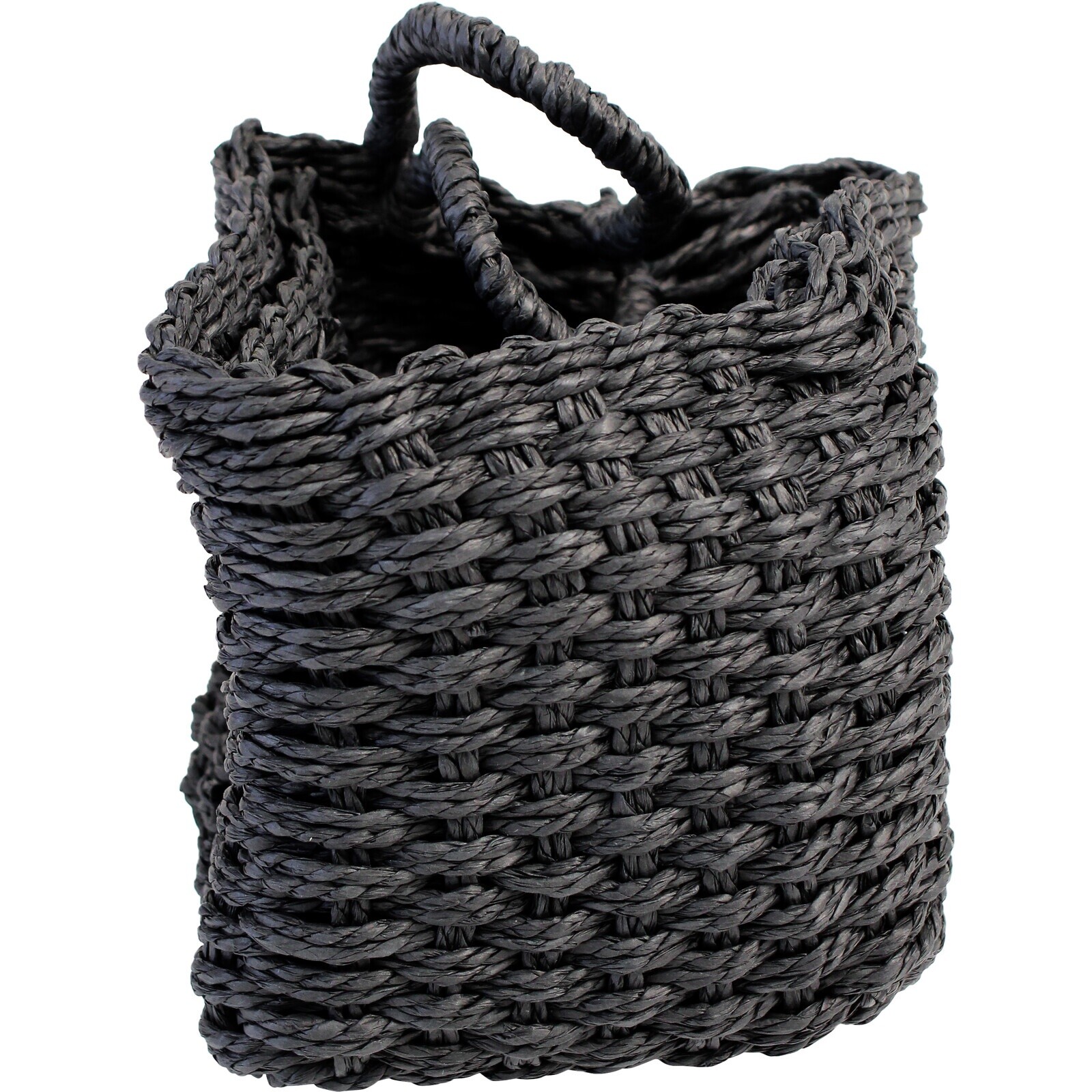 Tidy Basket Sq S/2 Charcoal