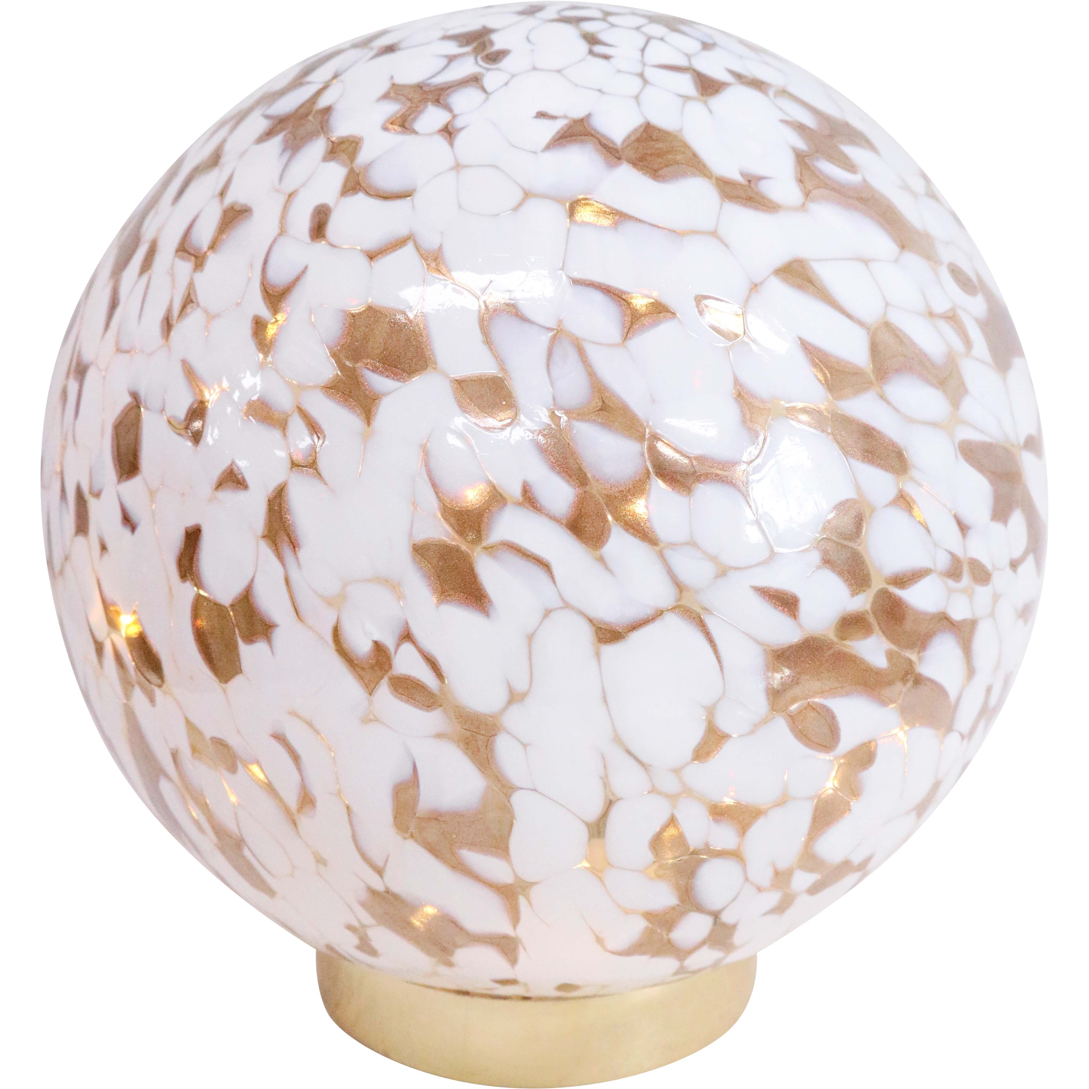 LED Glass Ball White Med 