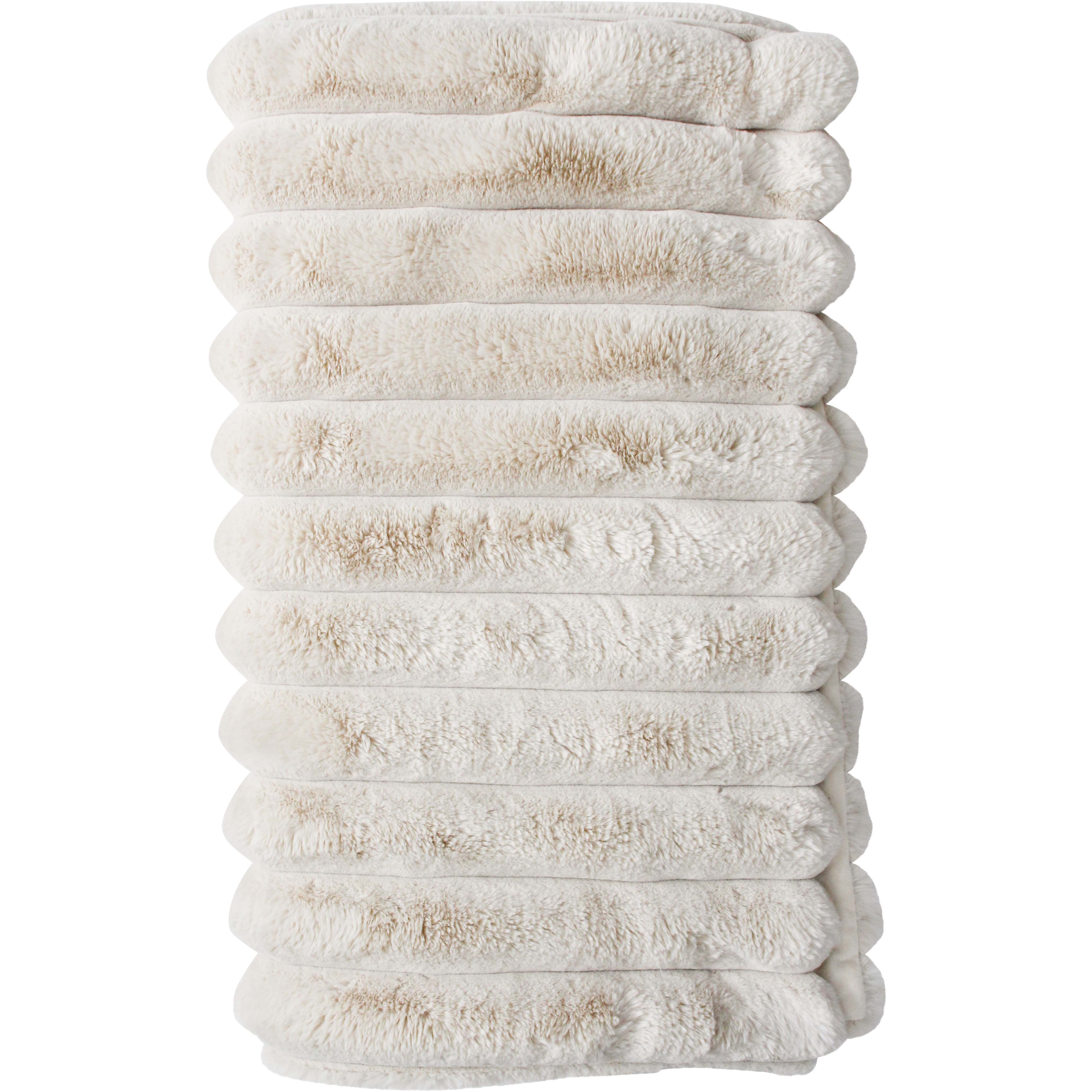 Puffer Faux Fur Throw Hampton